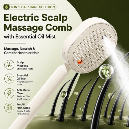 Electric Hair Nourishing Massage Comb with Atomizing Mist
