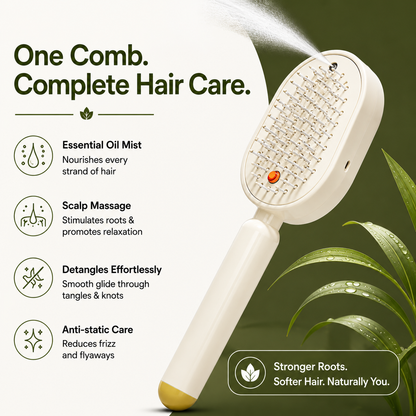 Electric Hair Nourishing Massage Comb with Atomizing Mist