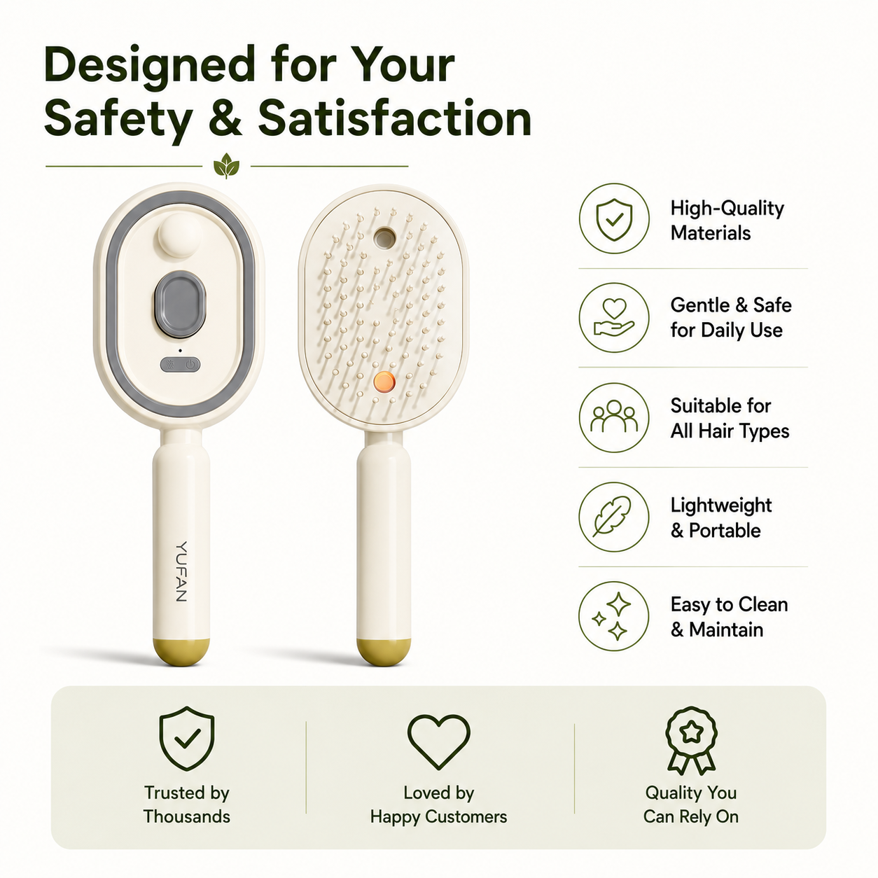 Electric Hair Nourishing Massage Comb with Atomizing Mist