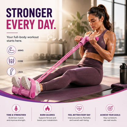 Pedal Resistance Band – Full-Body Home Workout Trainer
