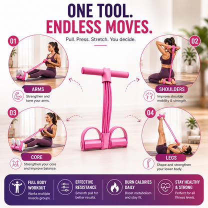 Pedal Resistance Band – Full-Body Home Workout Trainer