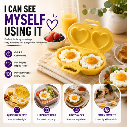 2-Pack Microwave Egg Poacher – Easy Egg Cooker