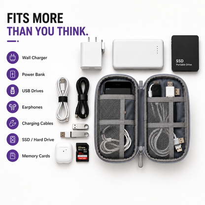 Double Layer Waterproof Travel Electronic Organizer Bag