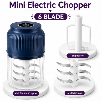 Mini USB Rechargeable Food Chopper & Garlic Grinder - 350 ml