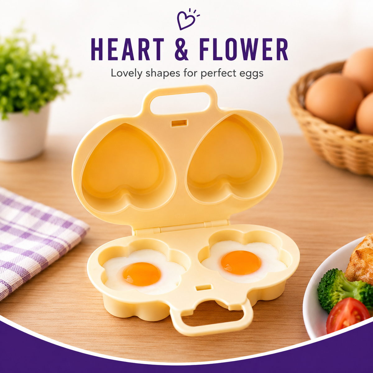 2-Pack Microwave Egg Poacher – Easy Egg Cooker