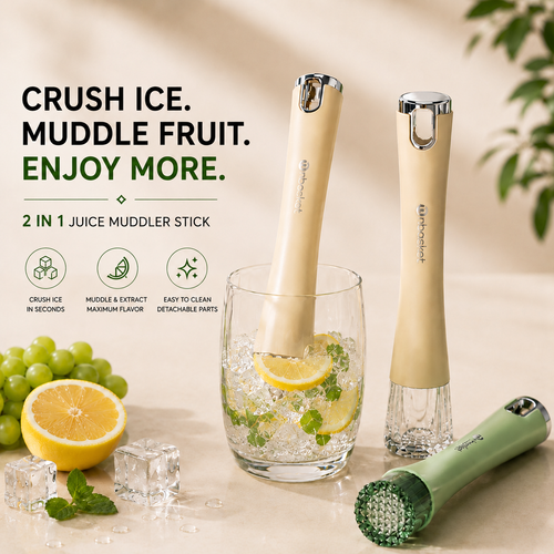 2-in-1 Ice Crusher & Fruit Muddler Stick - Set of 2