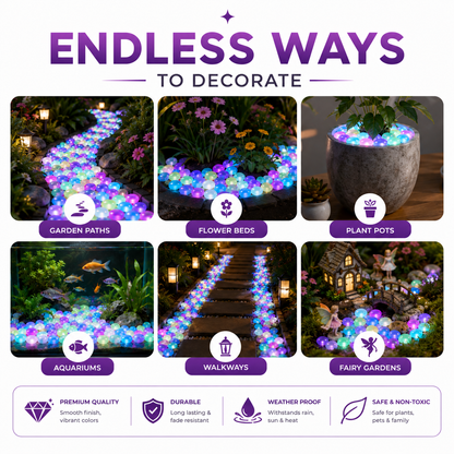 Solar Glow Luminous Garden Stones for Outdoor Décor