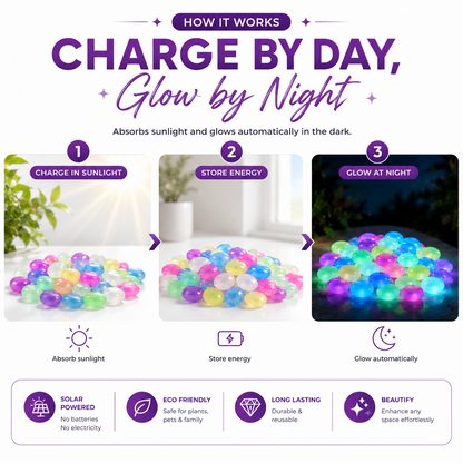 Solar Glow Luminous Garden Stones for Outdoor Décor