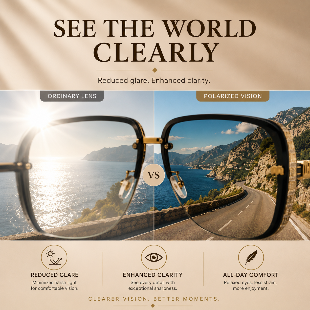 Premium Signature HD Polarized Sunglasses – Luxury UV400 Eyewear