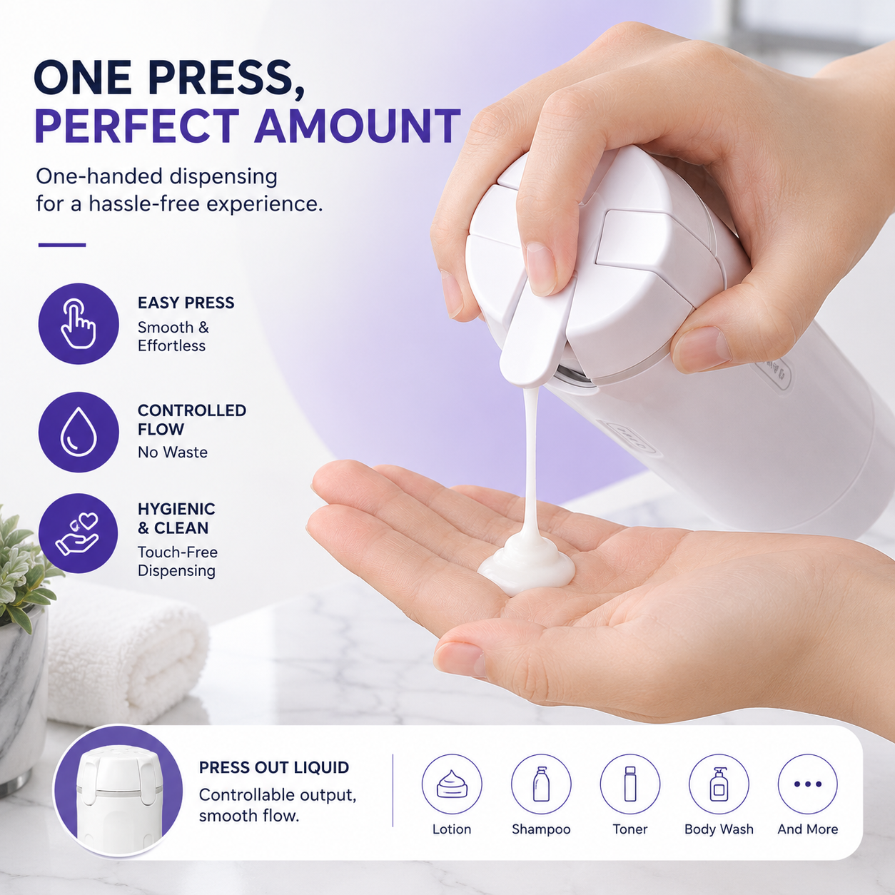 4-in-1 Leakproof Travel Dispenser for Toiletries