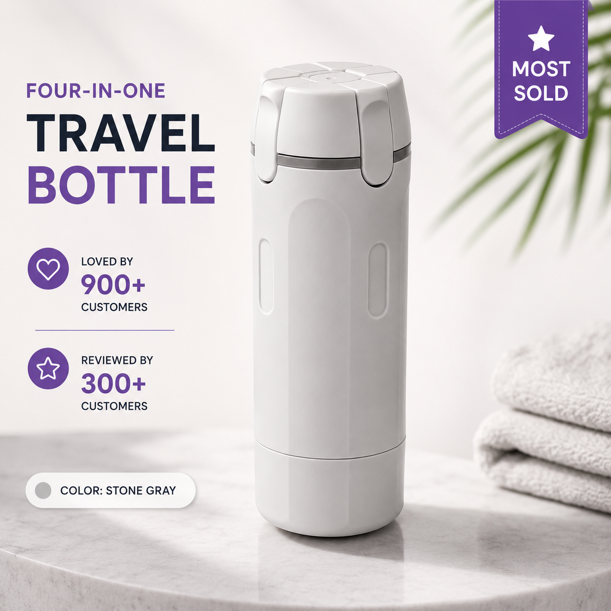4-in-1 Leakproof Travel Dispenser for Toiletries