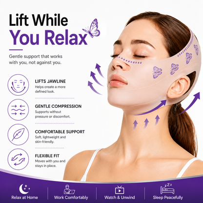 V-Line Lifting Mask for Face Slimming and Jawline Support - Pack of 2