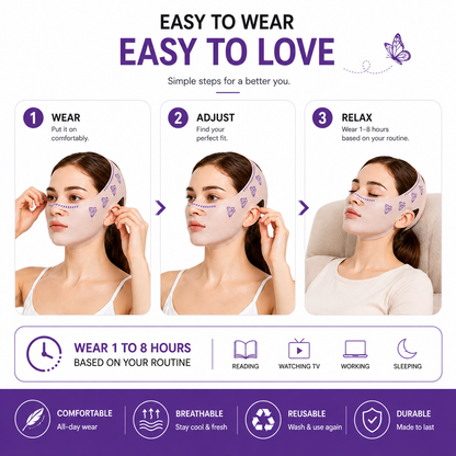 V-Line Lifting Mask for Face Slimming and Jawline Support - Pack of 2