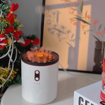 Volcanic Flame Aroma Diffuser – USB Jellyfish Humidifier Night Light