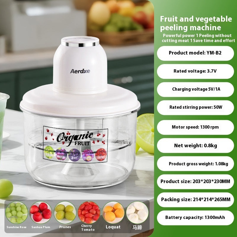 Fruit & Vegetable Automatic Electric Peeler – Rechargeable Kitchen Peeling Machine 1300mAh 50W