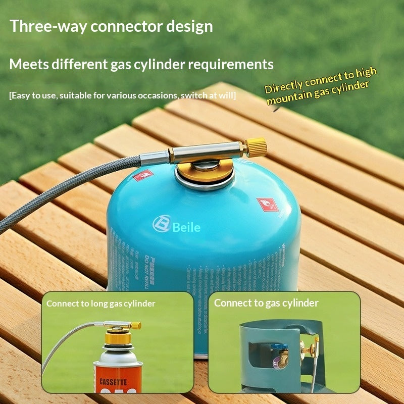 Portable Cassette Stove for Outdoor Cooking, All-in-One Gas Stove, Black Cartridge Stove for Camping, Hiking & Picnics