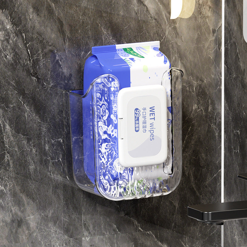 Punch-Free Wall Mounted Wipes Storage Box – Modern Multi-Purpose Tissue Holder