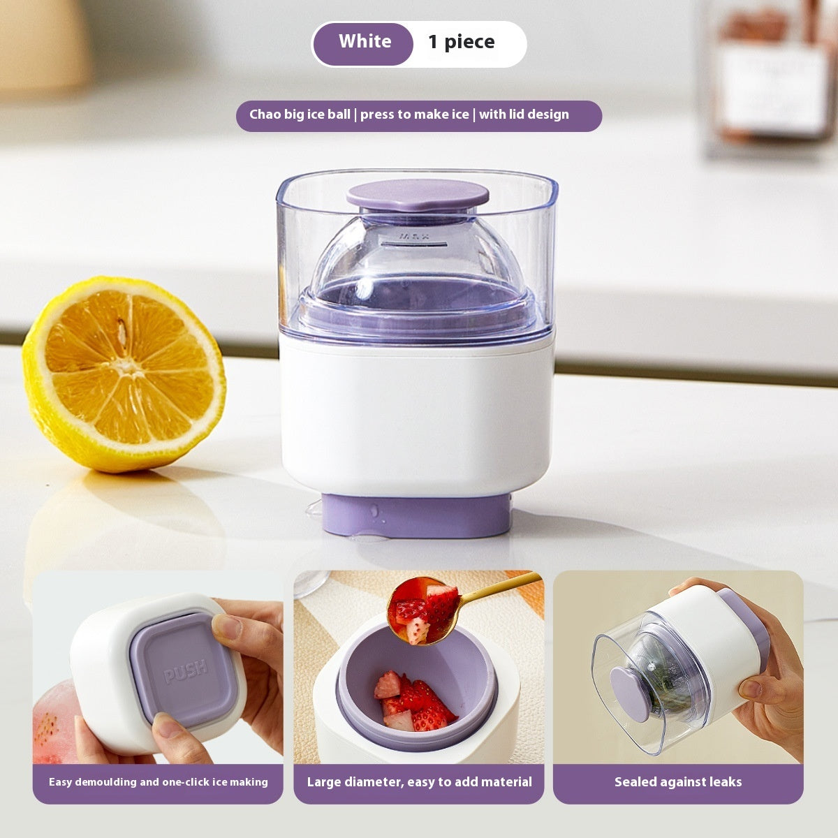 Large Ice Ball Mold – Food Grade Silicone Ice Sphere Maker