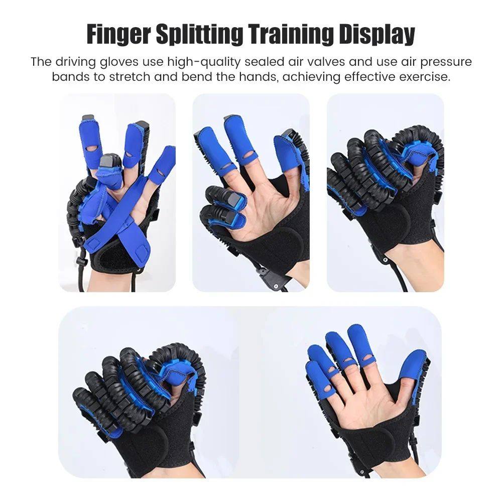 Left & Right Hand Finger Rehabilitation Exerciser Robot Glove with Mirror Training