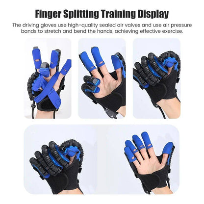 Left & Right Hand Finger Rehabilitation Exerciser Robot Glove with Mirror Training