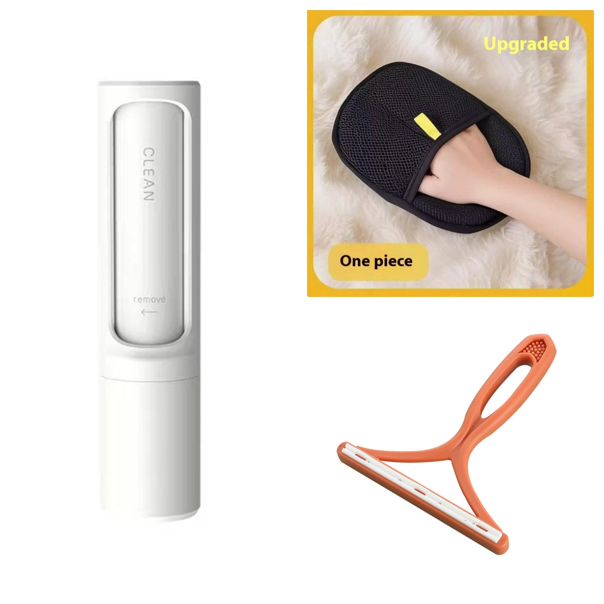 2-in-1 Reusable Pet Hair Remover Brush – Self-Cleaning Lint Roller