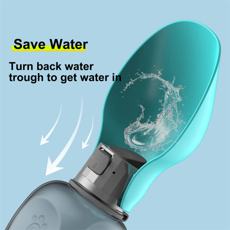 800ml Portable Dog Water Bottle – Leakproof Travel Drinking Bowl for Outdoor Walks