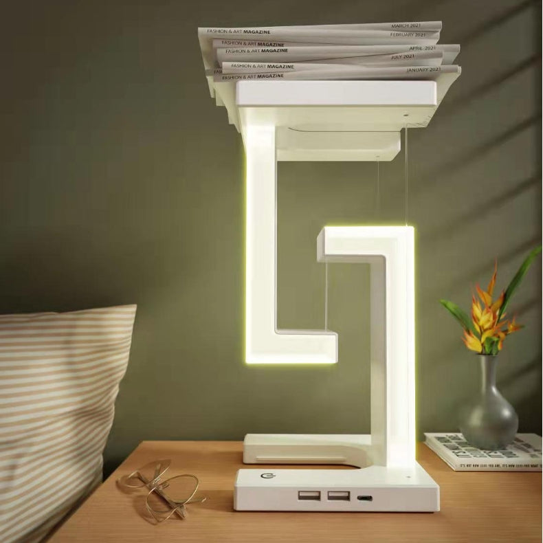 Floating Wireless Charging Table Lamp – Magnetic Suspension LED Desk Light