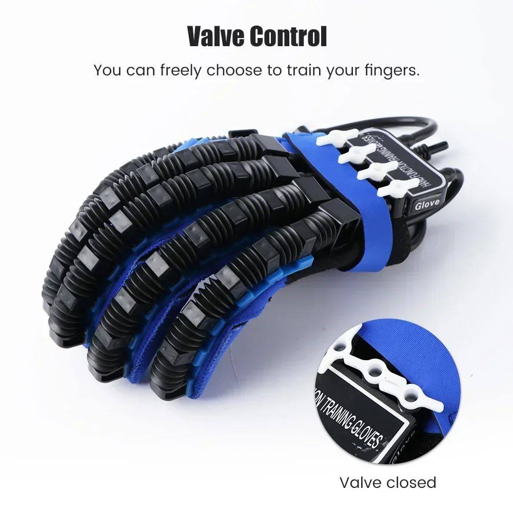 Left & Right Hand Finger Rehabilitation Exerciser Robot Glove with Mirror Training