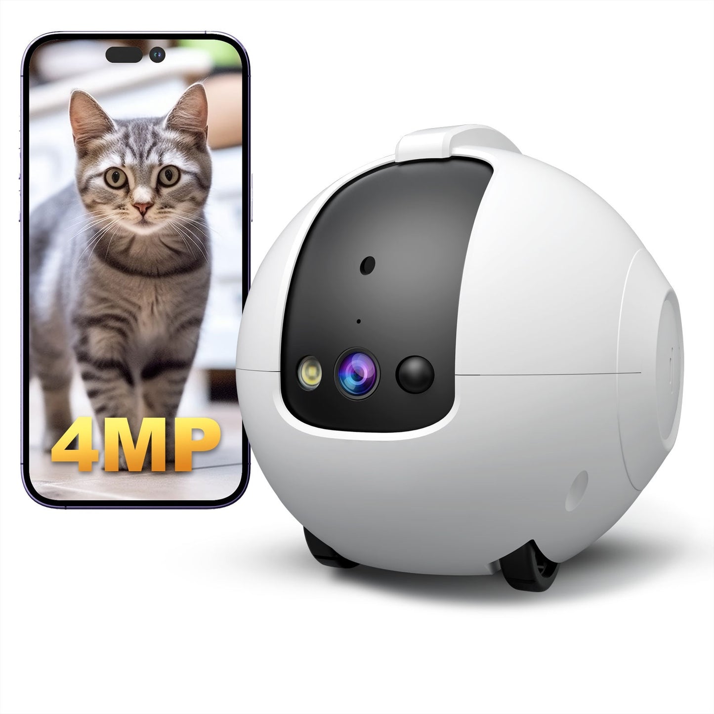 Pet AI Smart Interactive Toy & Monitor – Motion Detection Camera with Night Vision