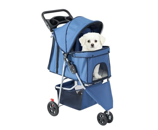 Pet Stroller for Dogs & Cats – Foldable Lightweight Travel Stroller for Small to Medium Pets