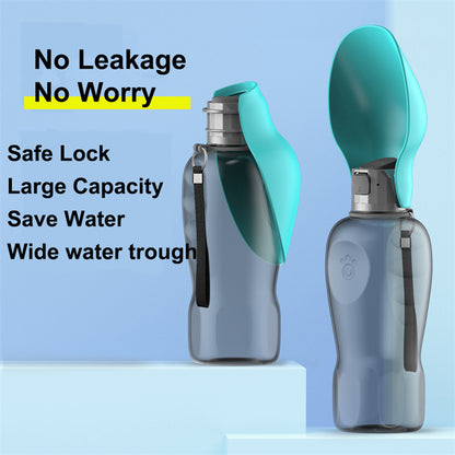 800ml Portable Dog Water Bottle – Leakproof Travel Drinking Bowl for Outdoor Walks