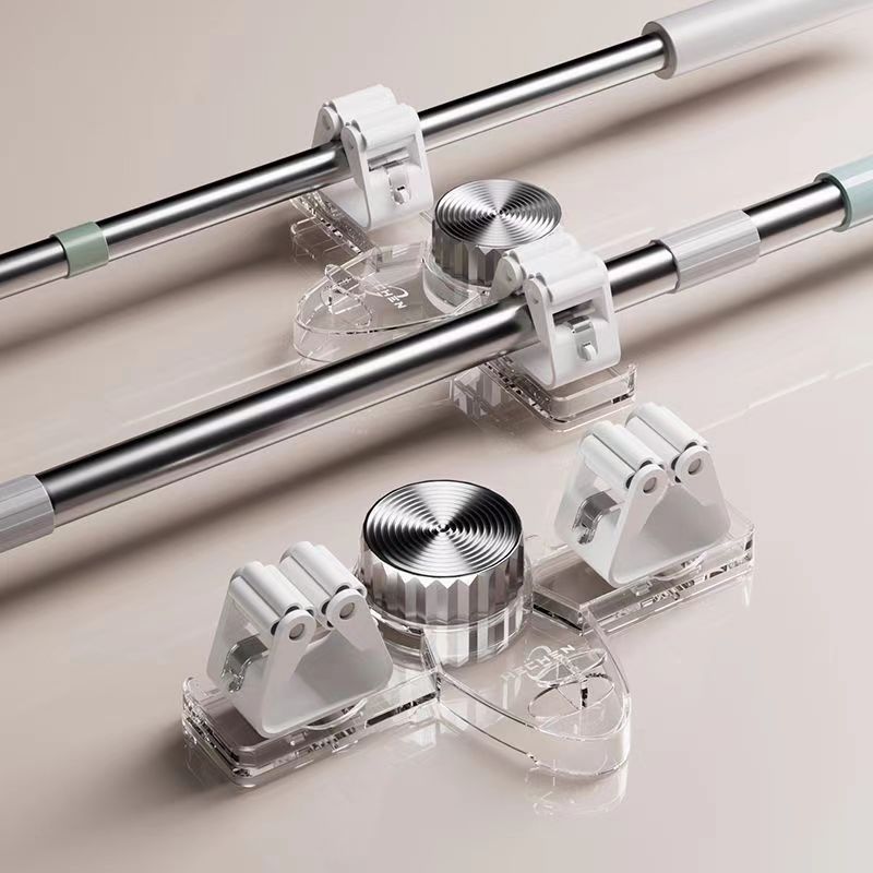 Suction Cup Broom Holder & Mop Hanger – Punch-Free Wall Mount Organizer