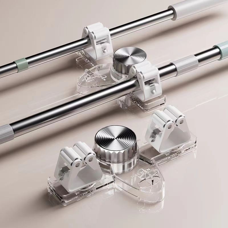 Suction Cup Broom Holder & Mop Hanger – Punch-Free Wall Mount Organizer