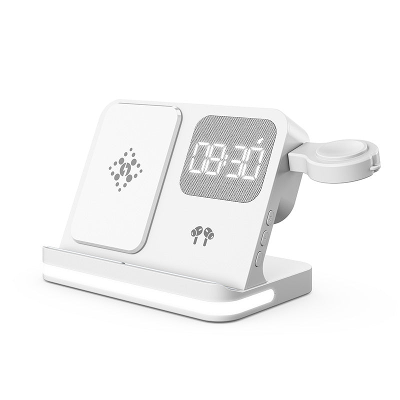 Smarter Wecker mit kabellosem Ladegerät – 7-in-1 Ladestation für Telefon, Uhr und Ohrhörer