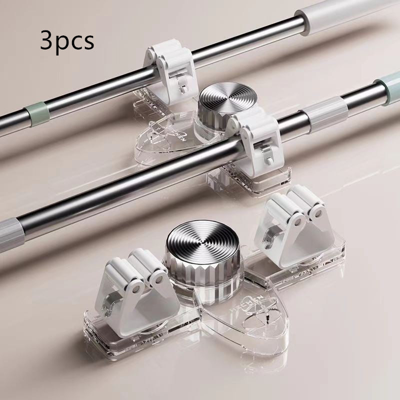 Suction Cup Broom Holder & Mop Hanger – Punch-Free Wall Mount Organizer