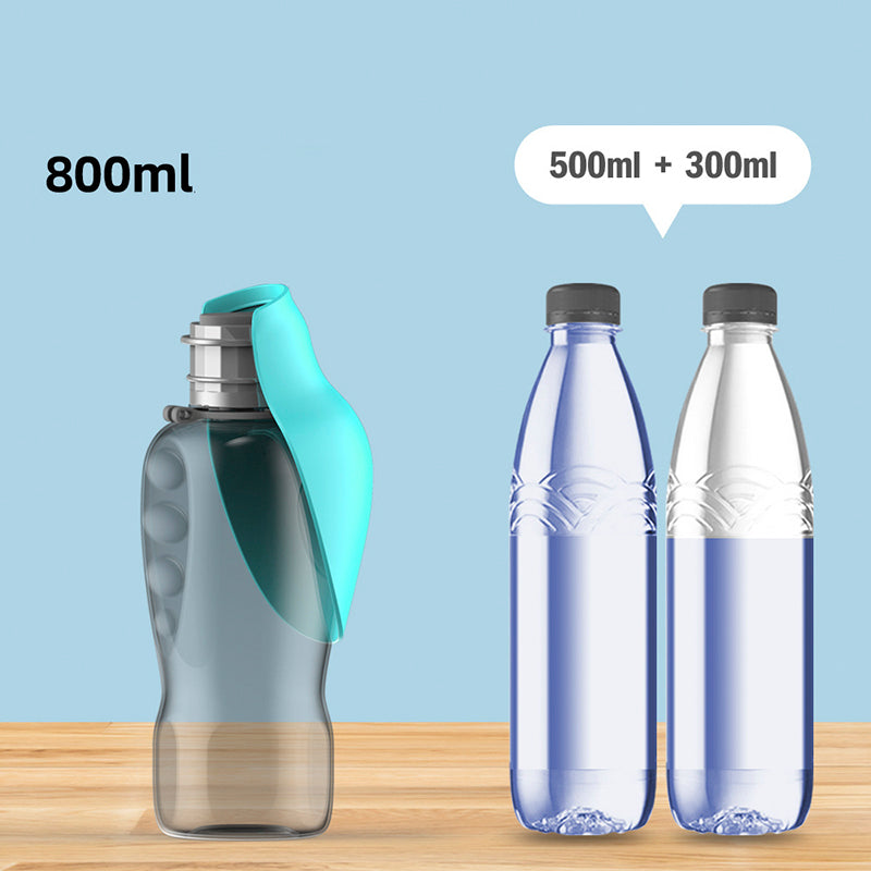 800ml Portable Dog Water Bottle – Leakproof Travel Drinking Bowl for Outdoor Walks