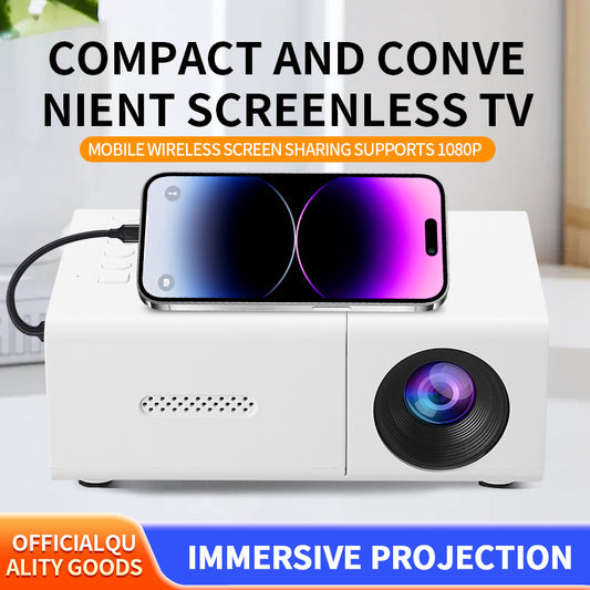 Mini Portable Home Projector, 320x240 Resolution, Compact Movie Projector, USB-Powered with Remote