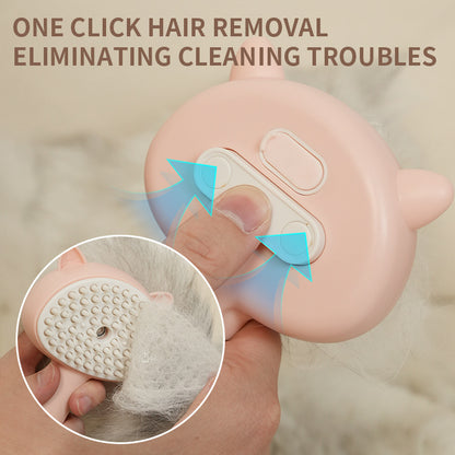 Steam Cat Grooming Brush – Rechargeable Pet Hair Remover & Massage Comb
