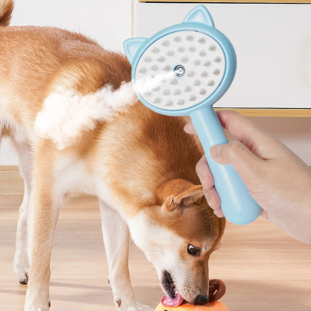 Steam Cat Grooming Brush – Rechargeable Pet Hair Remover & Massage Comb
