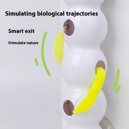 Interactive Teasing Cat Toy with Tail, Motion-Activated Rechargeable Kitten Toy