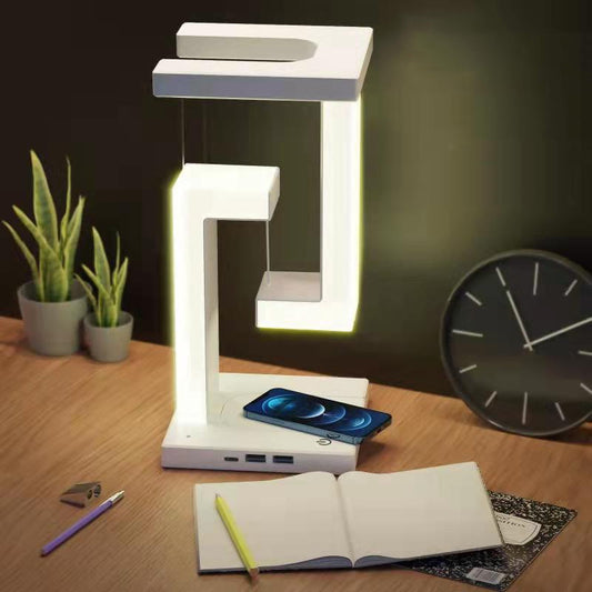Floating Wireless Charging Table Lamp – Magnetic Suspension LED Desk Light