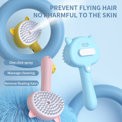 Steam Cat Grooming Brush – Rechargeable Pet Hair Remover & Massage Comb