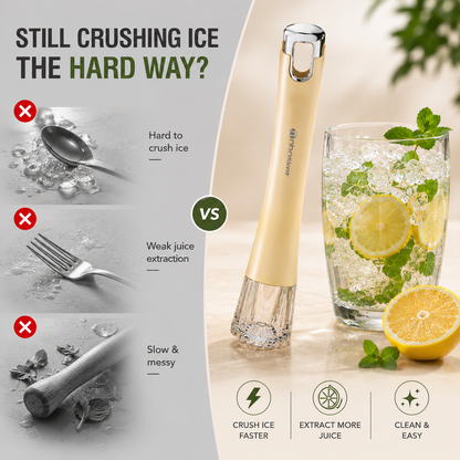 2-in-1 Ice Crusher & Fruit Muddler Stick - Set of 2