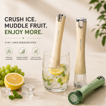 2-in-1 Ice Crusher & Fruit Muddler Stick - Set of 2