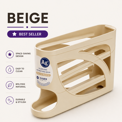 Rolling Slide Egg Storage Box – 4-Layers Organizer